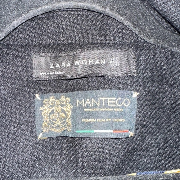 GENUINE ZARA WOOL MANTECO WOOLLEN COAT - Picture 2 of 5